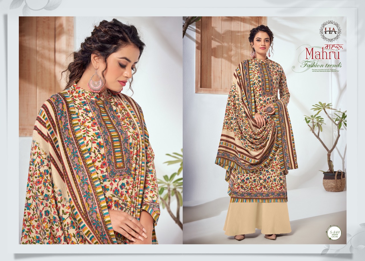 alok suit harshit Fashion mahrui  Pure Wool Pashmina authentic fabric salwar suit catalog