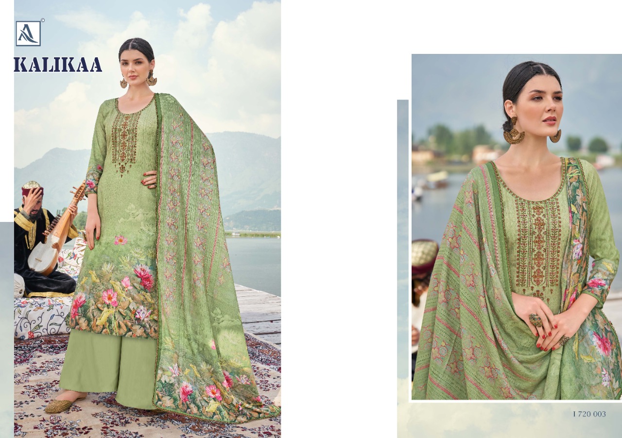 alok suit kalikaa pashmina exclusive print salwar suit catalog