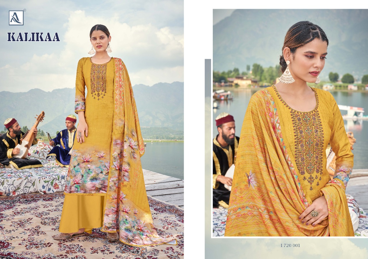 alok suit kalikaa pashmina exclusive print salwar suit catalog