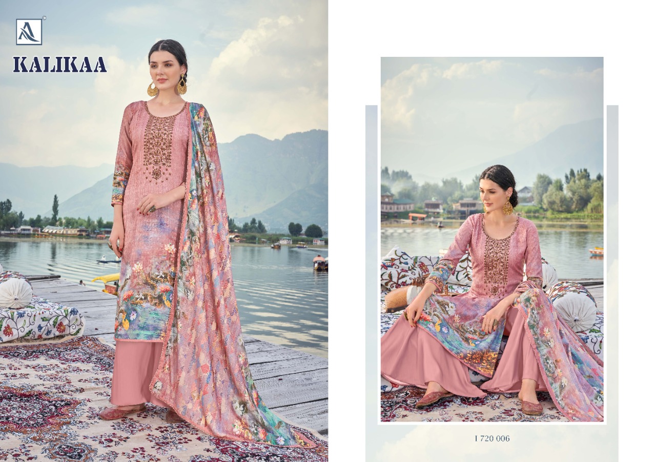 alok suit kalikaa pashmina exclusive print salwar suit catalog