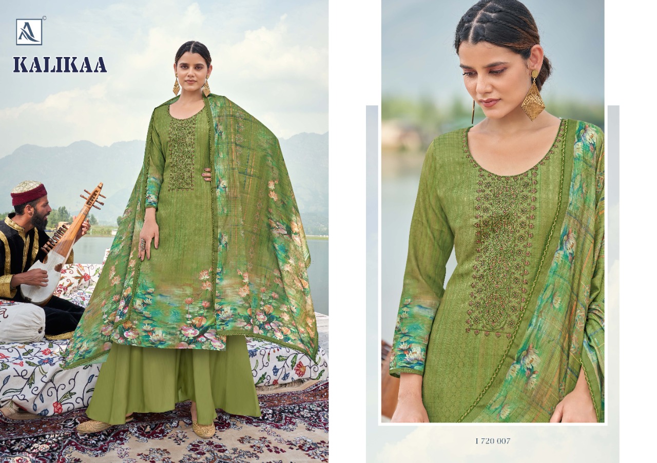 alok suit kalikaa pashmina exclusive print salwar suit catalog