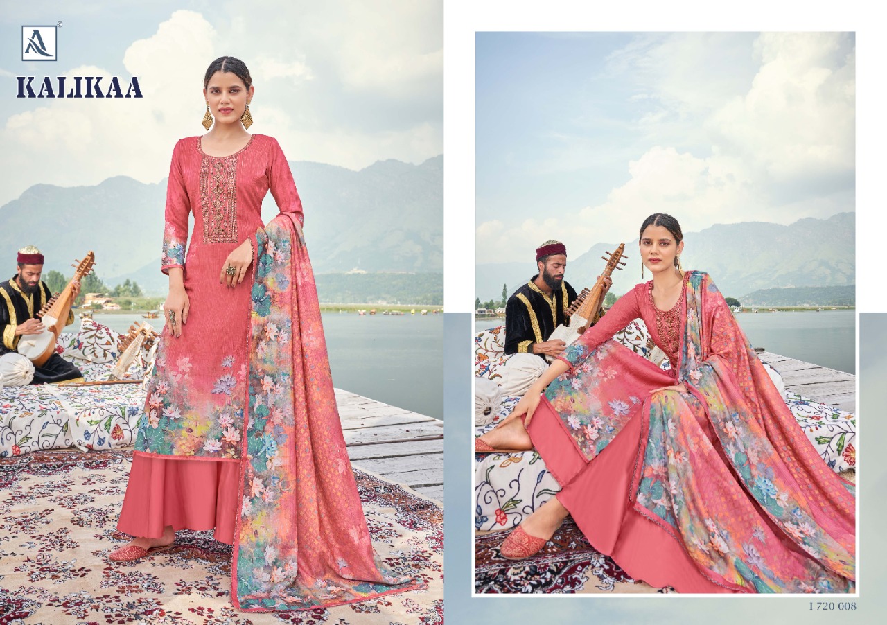 alok suit kalikaa pashmina exclusive print salwar suit catalog