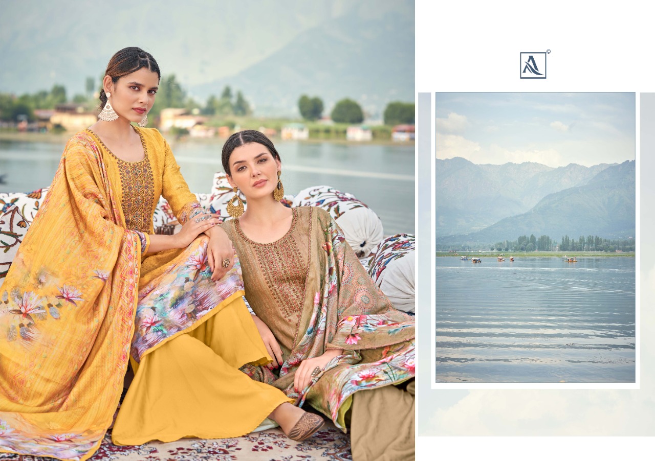 alok suit kalikaa pashmina exclusive print salwar suit catalog