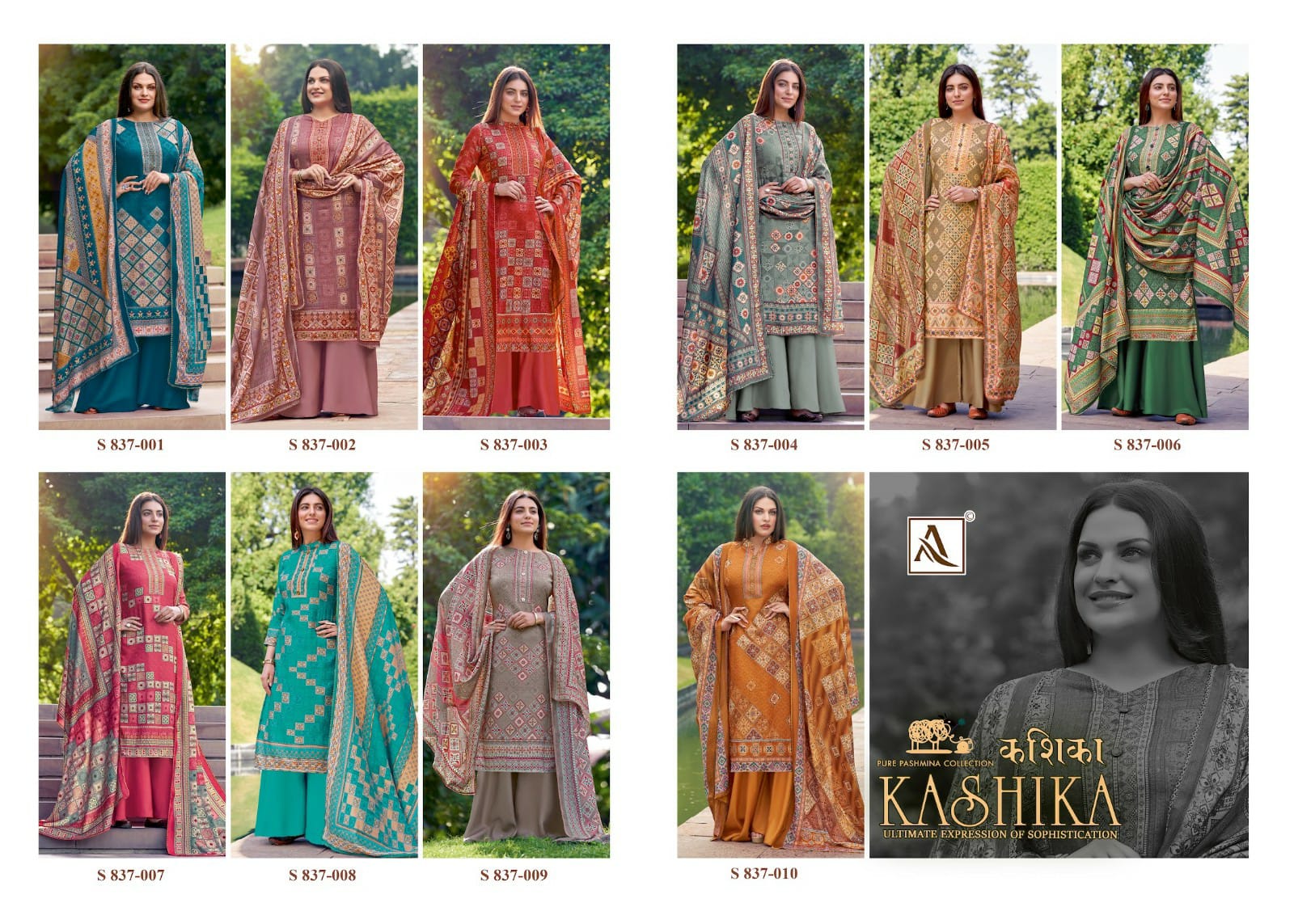 alok suit make in india kashika Pure Wool Pashmina attrective Digital Print salwar suit catalog