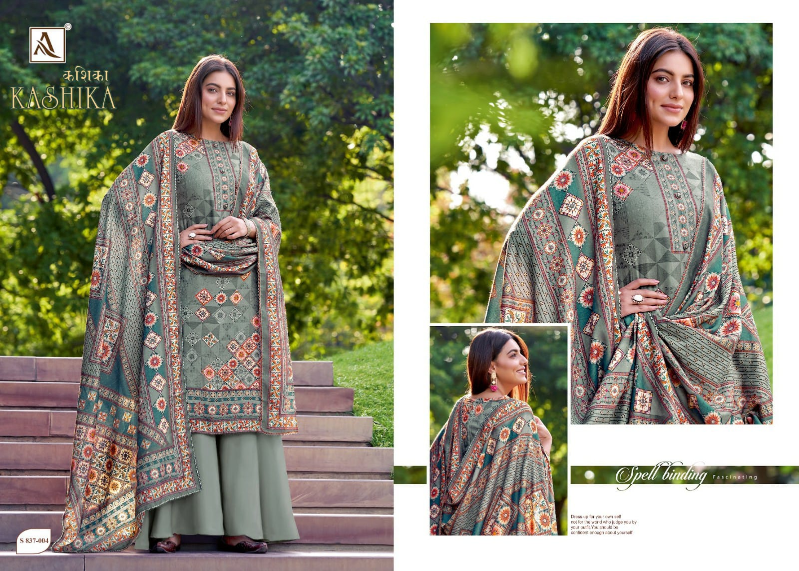 alok suit make in india kashika Pure Wool Pashmina attrective Digital Print salwar suit catalog