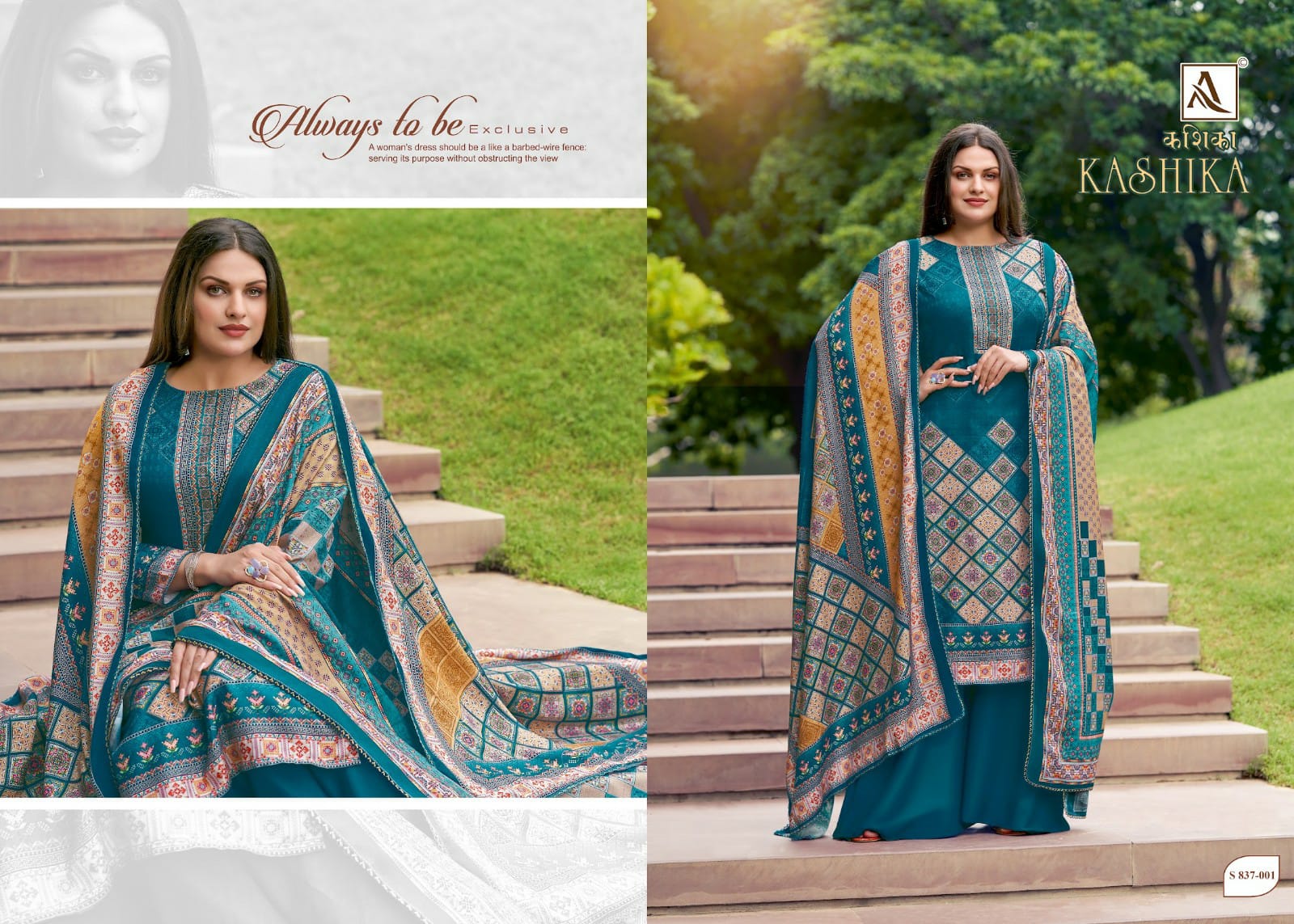 alok suit make in india kashika Pure Wool Pashmina attrective Digital Print salwar suit catalog