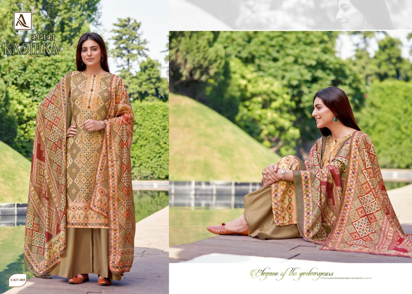 alok suit make in india kashika Pure Wool Pashmina attrective Digital Print salwar suit catalog