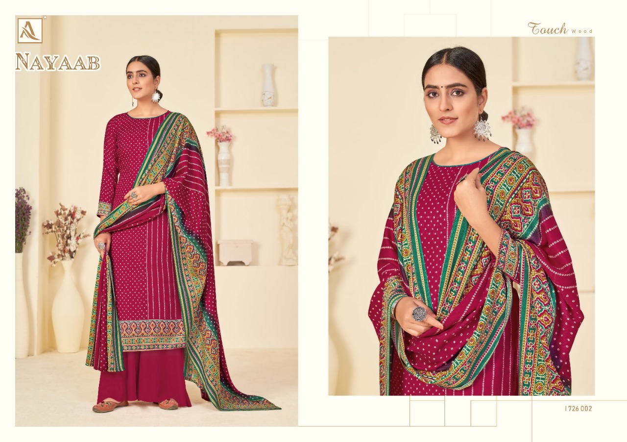 alok suit nayaab Pure Wool Pashmina Digital exclusive Print salwar suit catalog