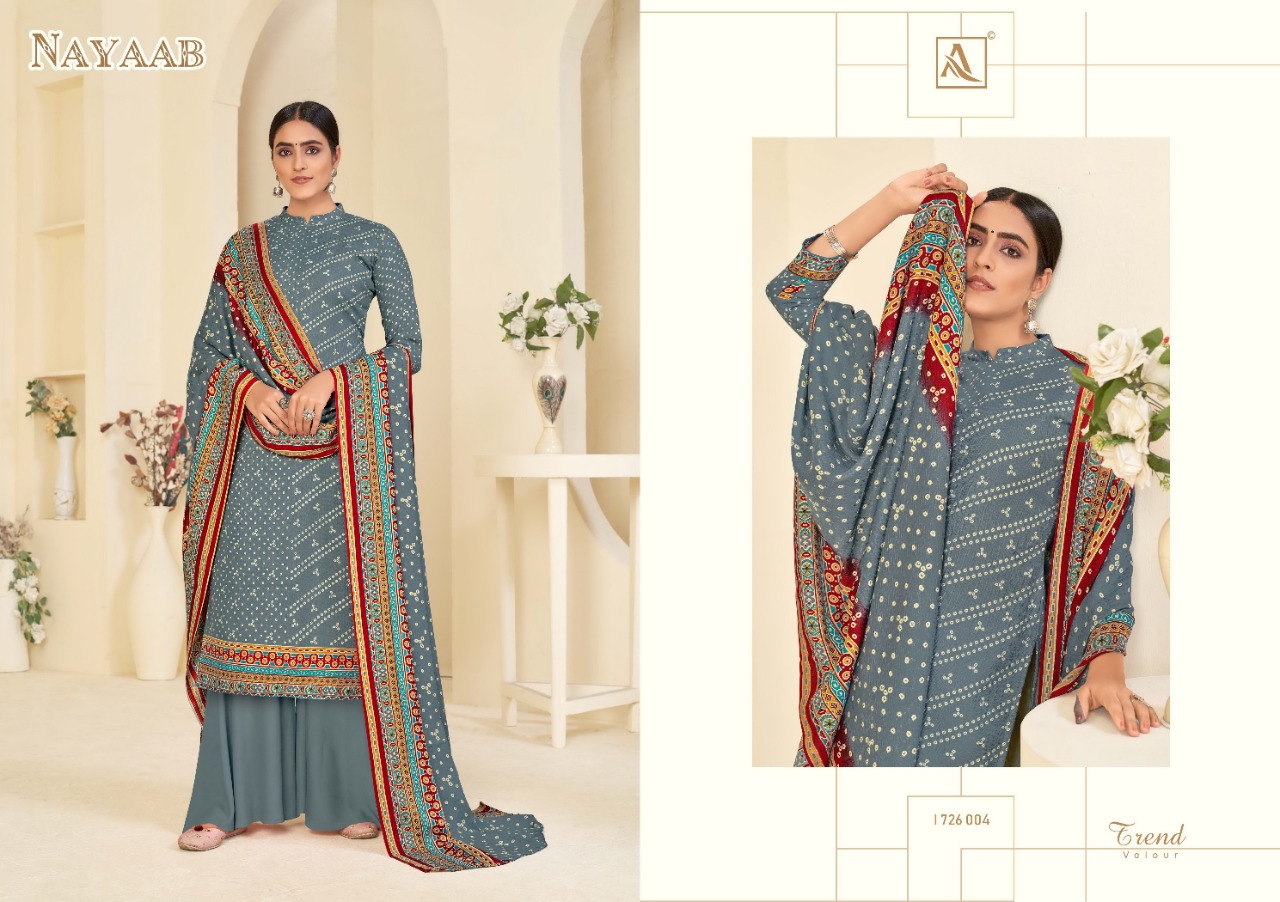 alok suit nayaab Pure Wool Pashmina Digital exclusive Print salwar suit catalog