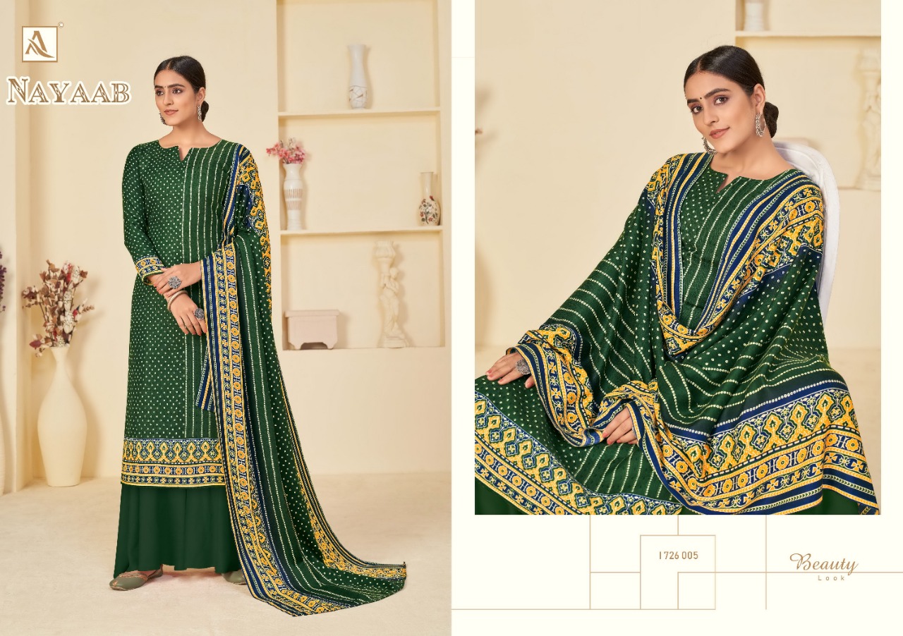 alok suit nayaab Pure Wool Pashmina Digital exclusive Print salwar suit catalog