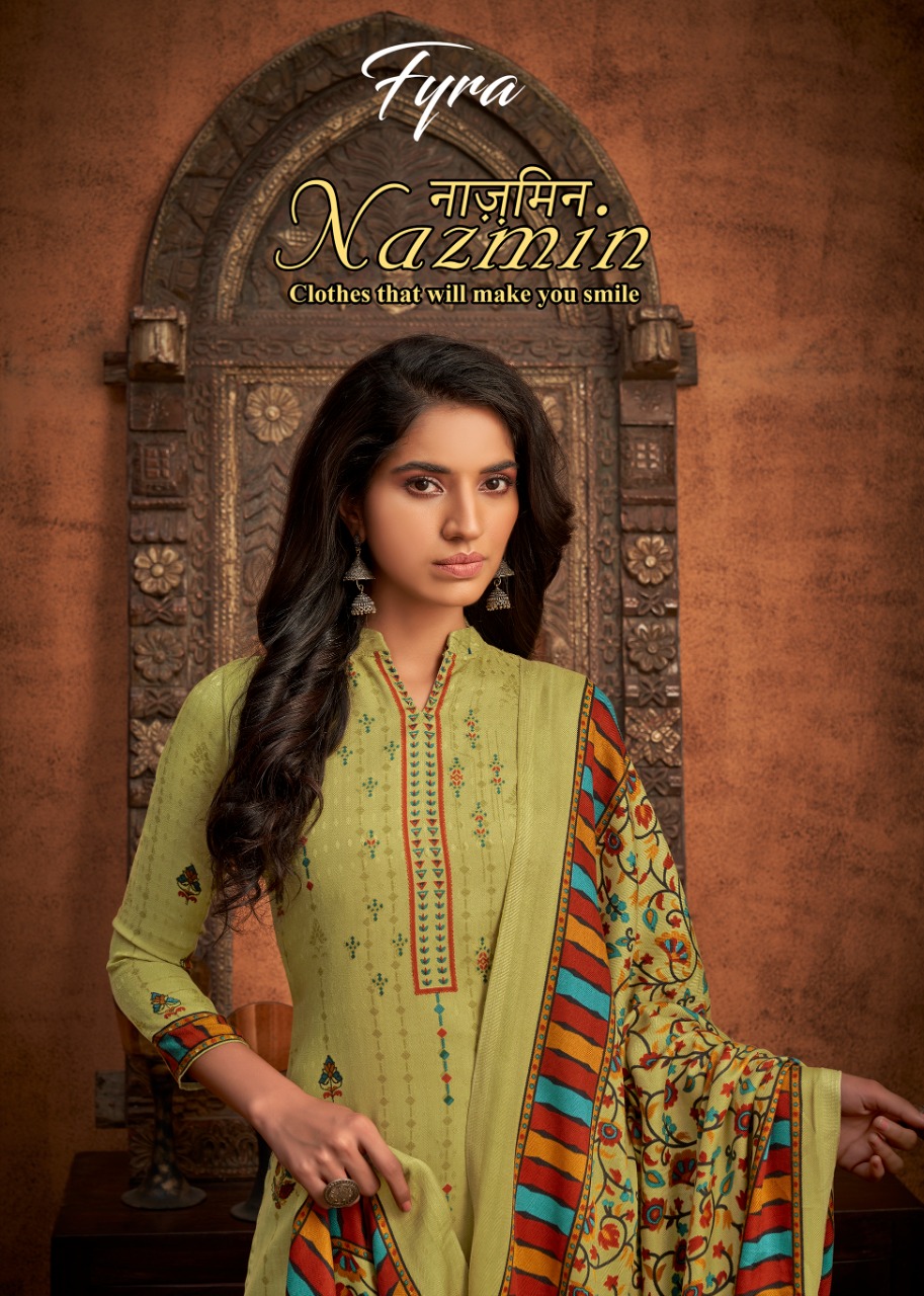 alok suit nazmin pashmina exclusive print salwar suit catalog