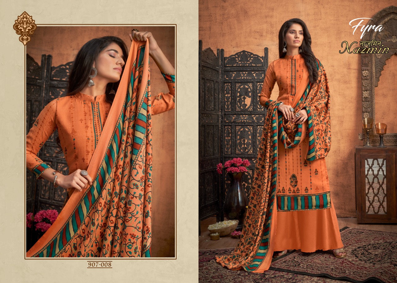 alok suit nazmin pashmina exclusive print salwar suit catalog