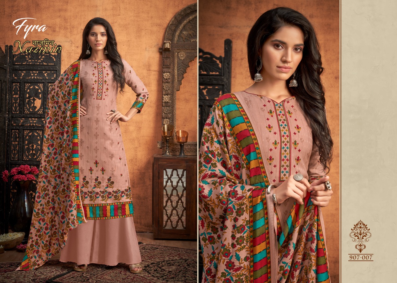 alok suit nazmin pashmina exclusive print salwar suit catalog