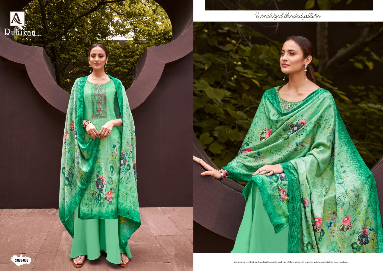 alok suit ruhikaa pashmina elegant salwar suit catalog