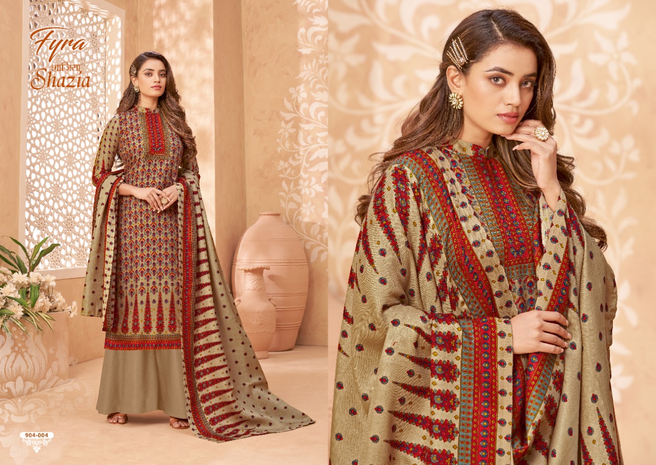 alok suit shazia pashmina exclusive print salwar suit catalog