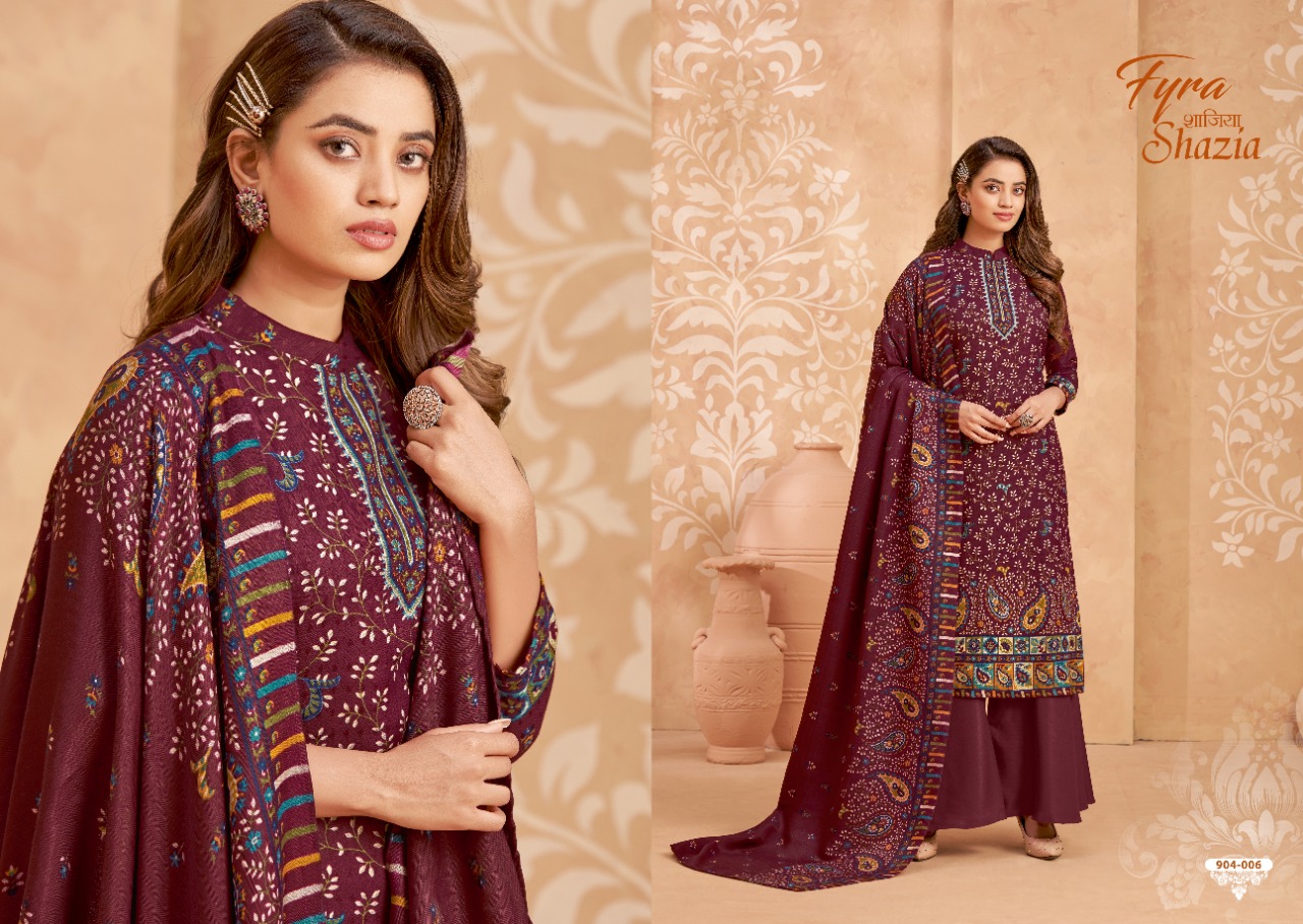 alok suit shazia pashmina exclusive print salwar suit catalog