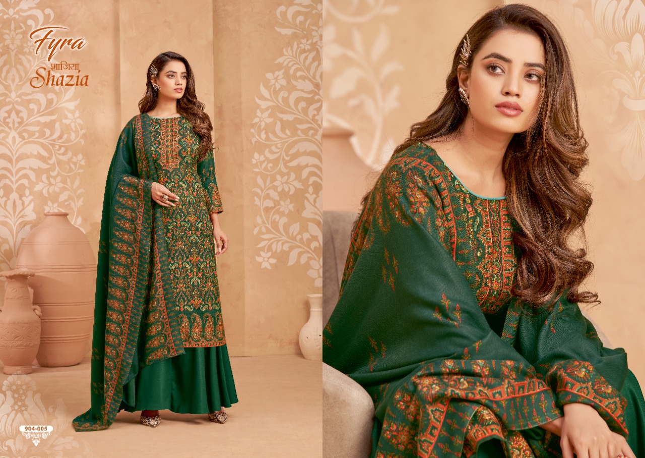 alok suit shazia pashmina exclusive print salwar suit catalog