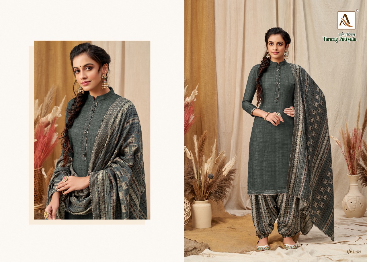 alok suit tarang patiyala pashmina new and modern style salwar suit catalog