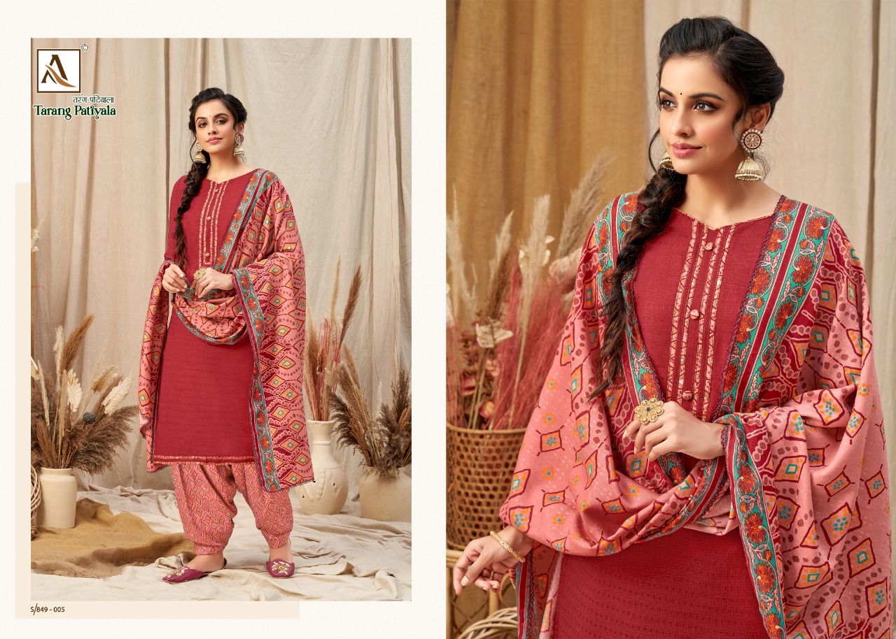 alok suit tarang patiyala pashmina new and modern style salwar suit catalog