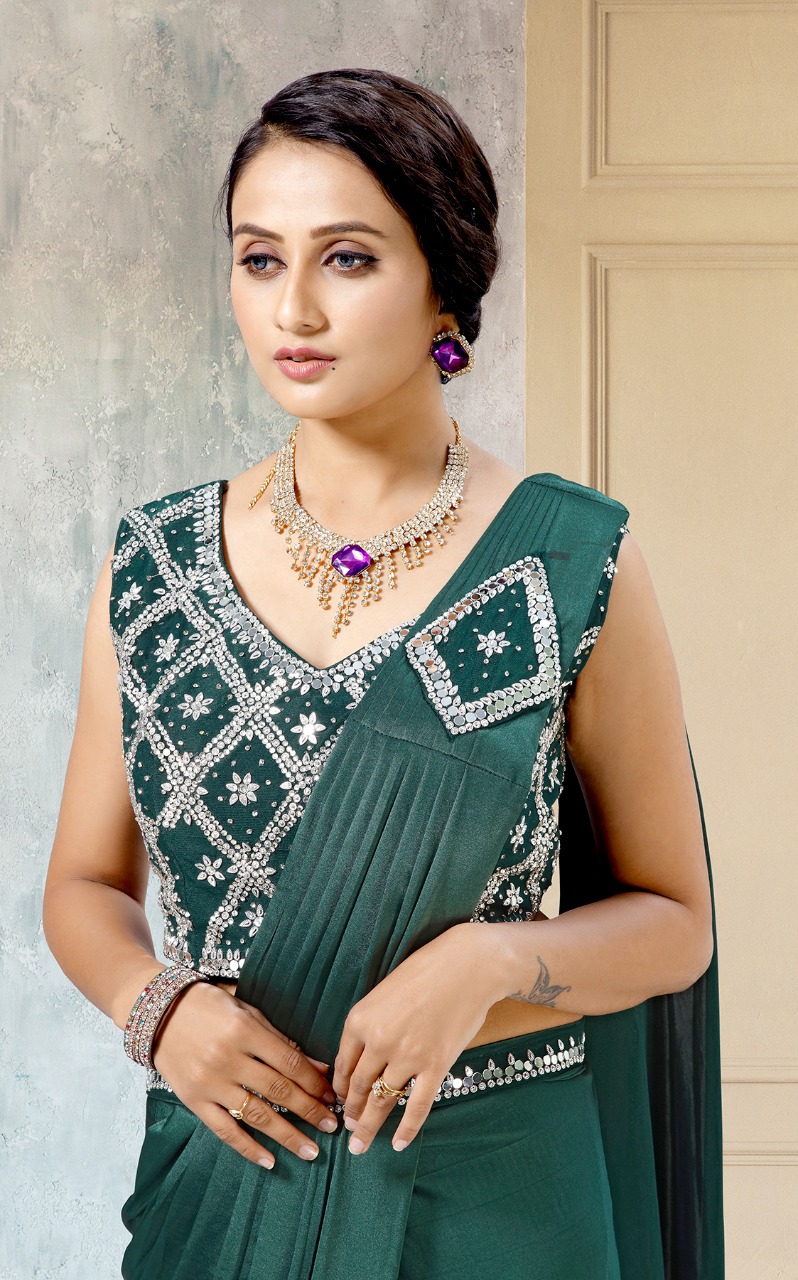 amoha trendz Design No 1015581 Imported Lycra classic look saree catalog