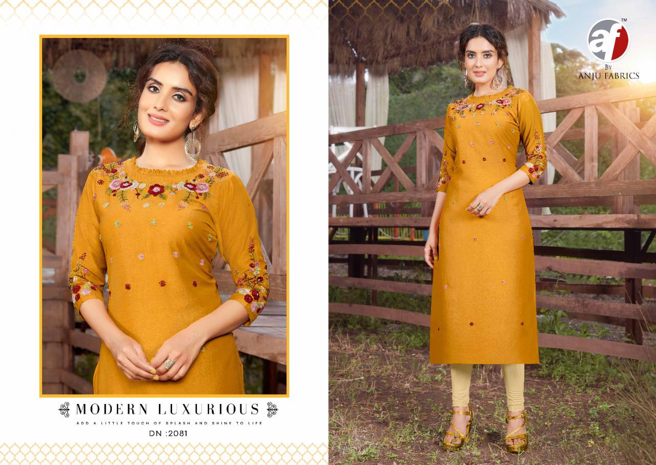 anju fabrics impressive vol 2 bamber elegant stylish look kurti catalog