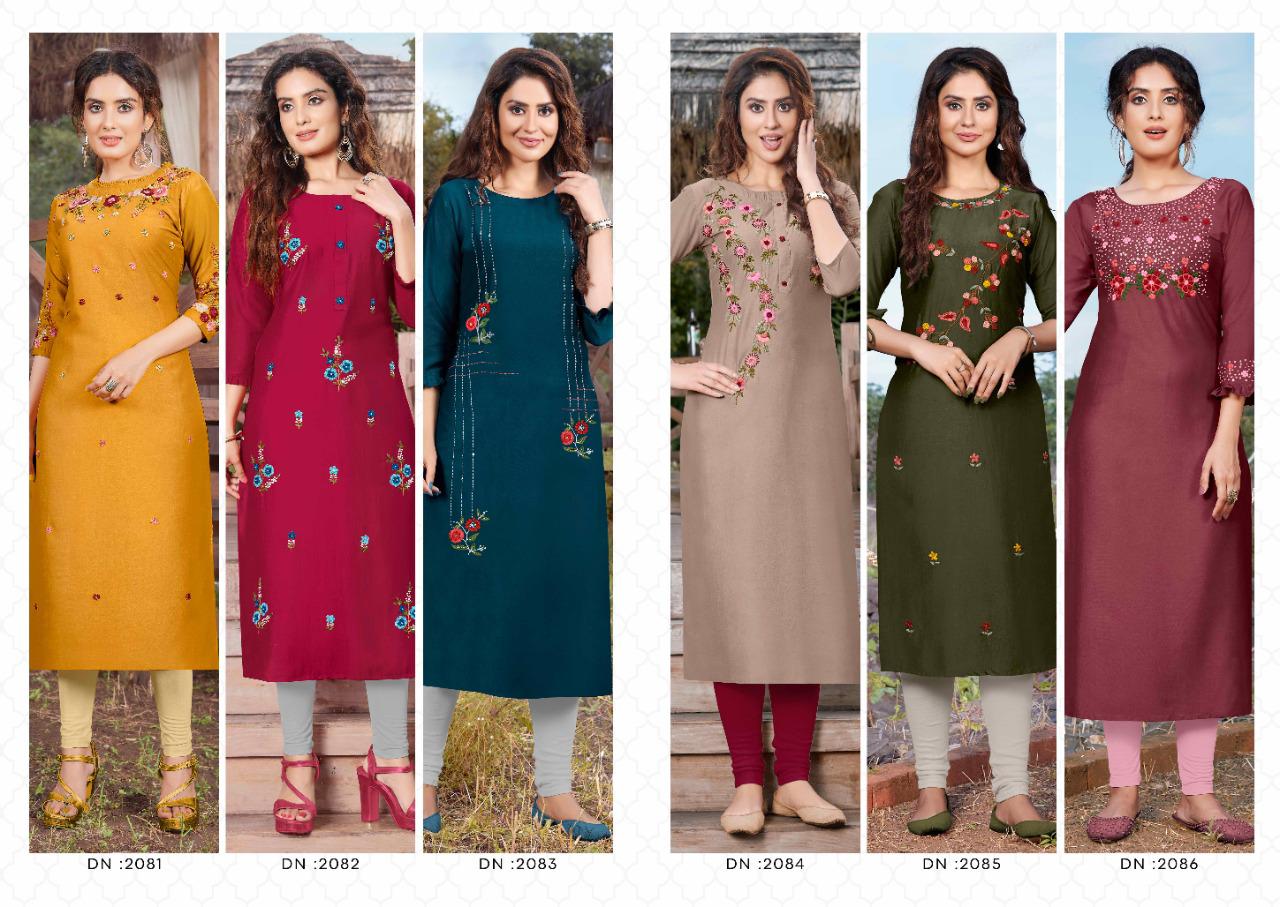 anju fabrics impressive vol 2 bamber elegant stylish look kurti catalog