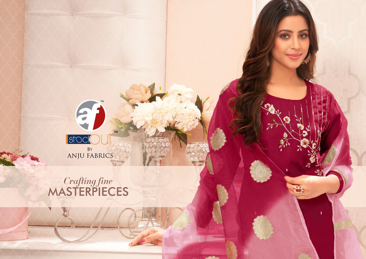 anju fabrics navnoor viscose new and modern style top bottom and dupatta catalog