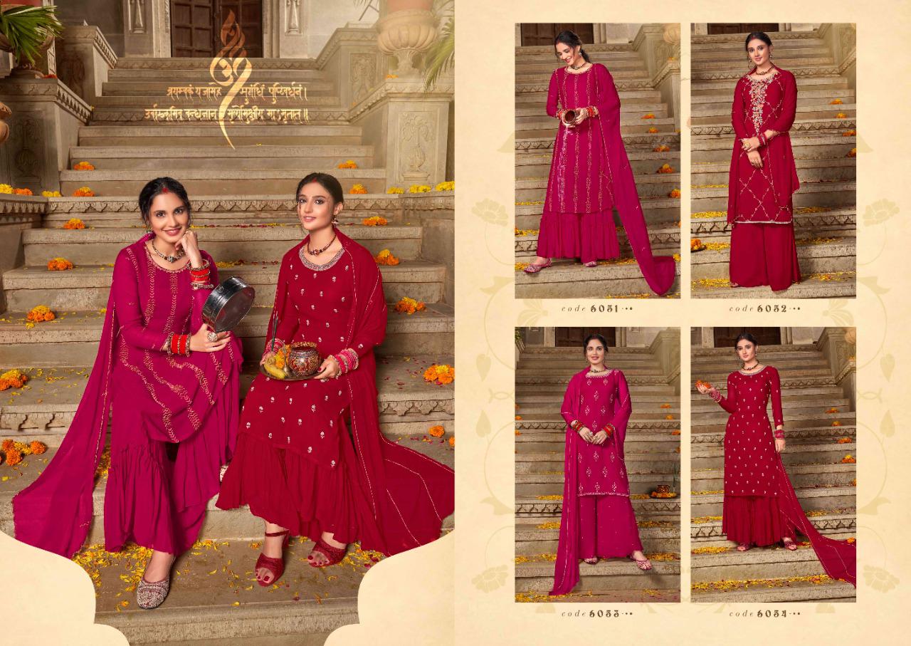 anju fabrics sindoor viscose  new and modern style top sharara and dupatta catalog