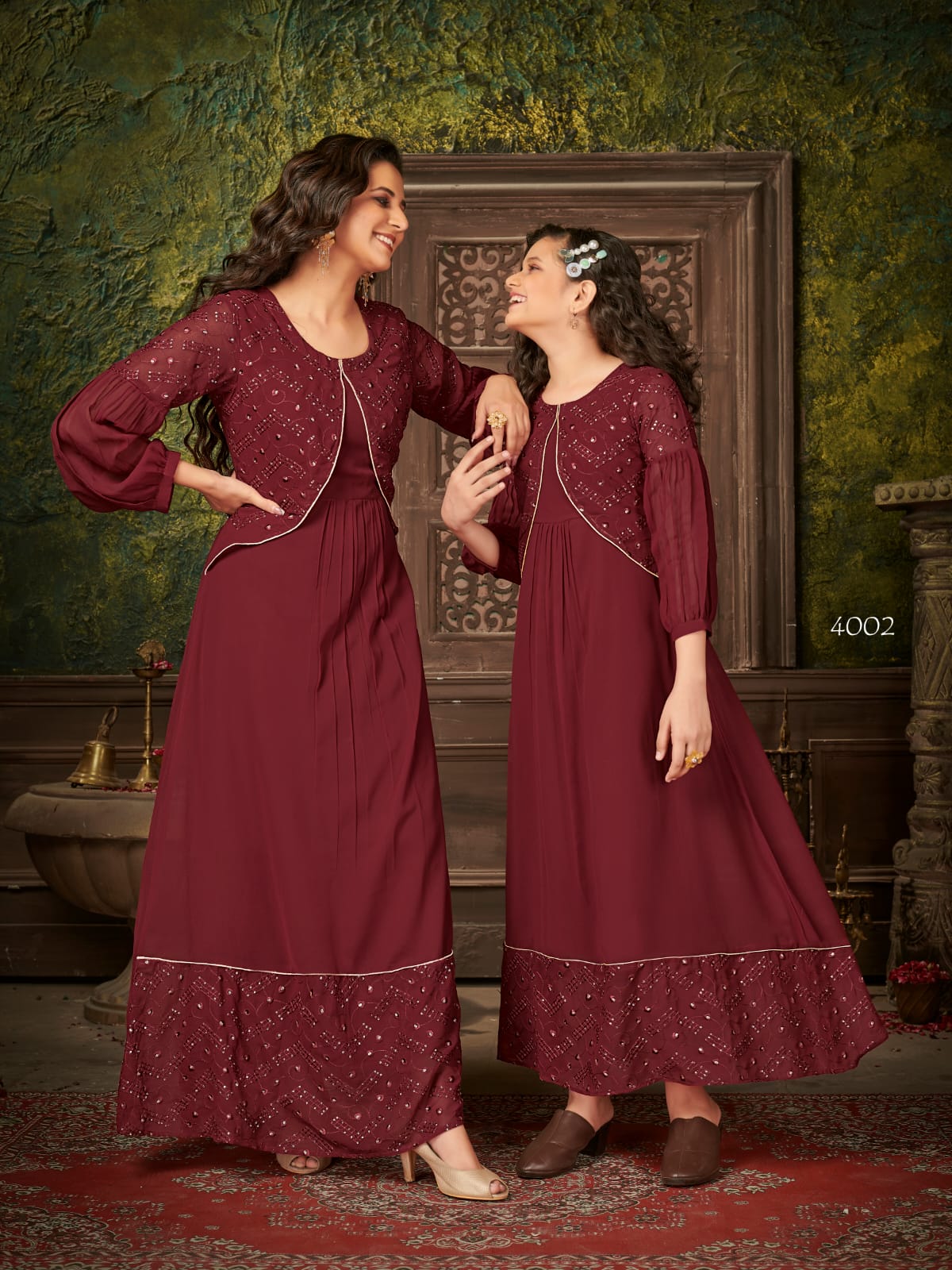 banwery fashion me and mom vol 4 georgette greceful look kurti catalog