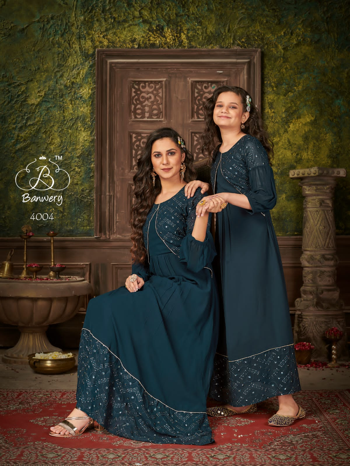 banwery fashion me and mom vol 4 georgette greceful look kurti catalog