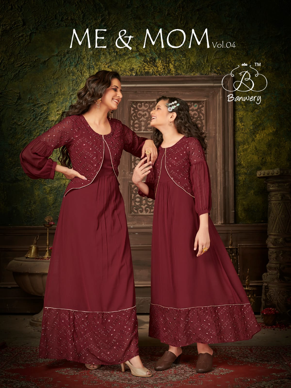 banwery fashion me and mom vol 4 georgette greceful look kurti catalog