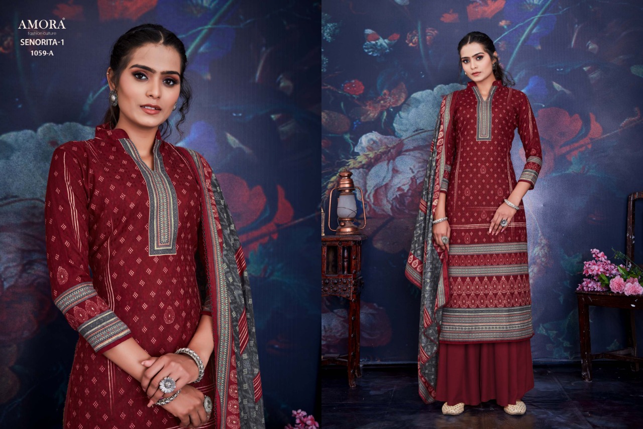 beliza desianer studio amora senorita 1 pashmina astonishing look digital print salwar suit catalog