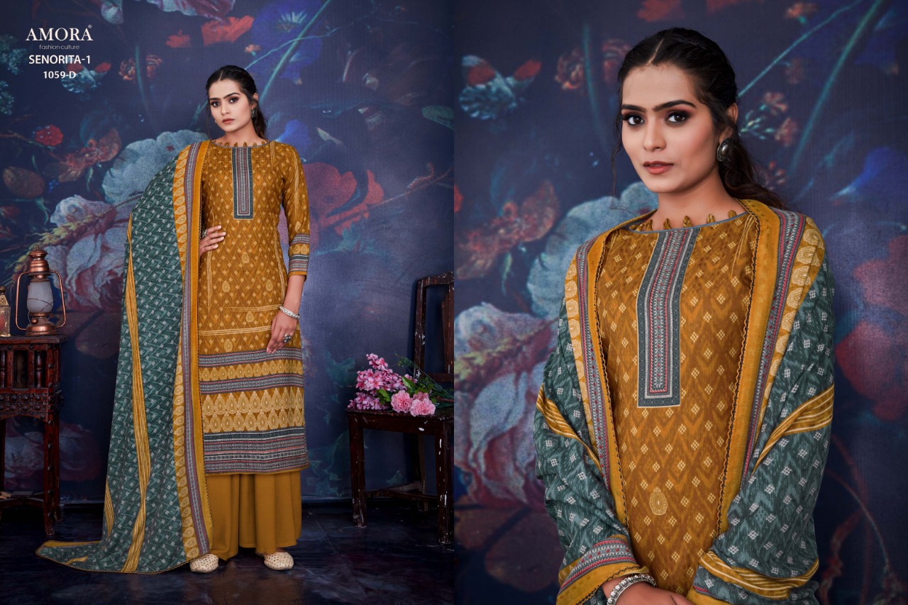 beliza desianer studio amora senorita 1 pashmina astonishing look digital print salwar suit catalog