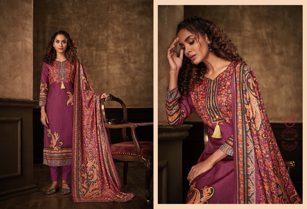 beliza desianer studio minakari pashmina astonishing look digital print salwar suit catalog