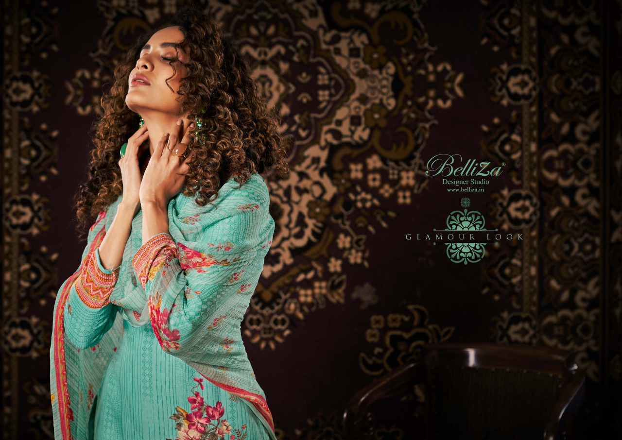 beliza desianer studio noor pashmina astonishing look digital print salwar suit catalog