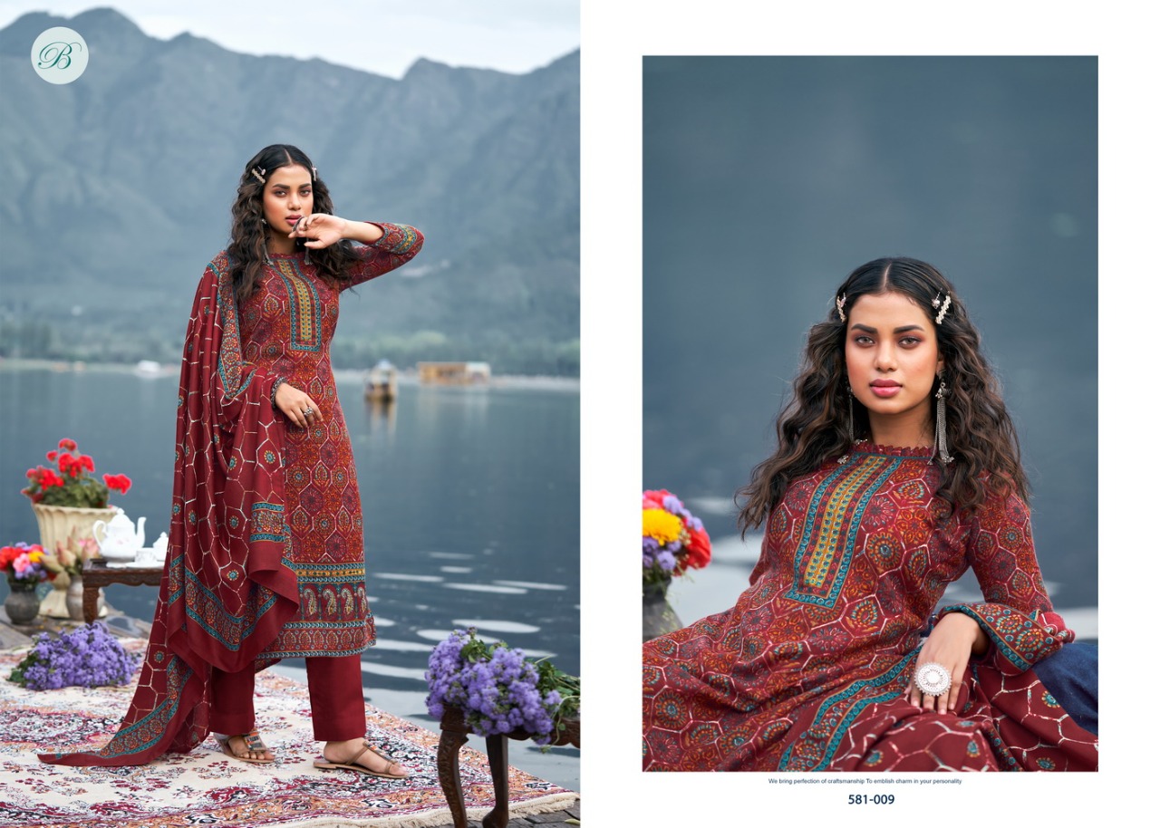 beliza desianer studio raag pashmina astonishing look digital print salwar suit catalog