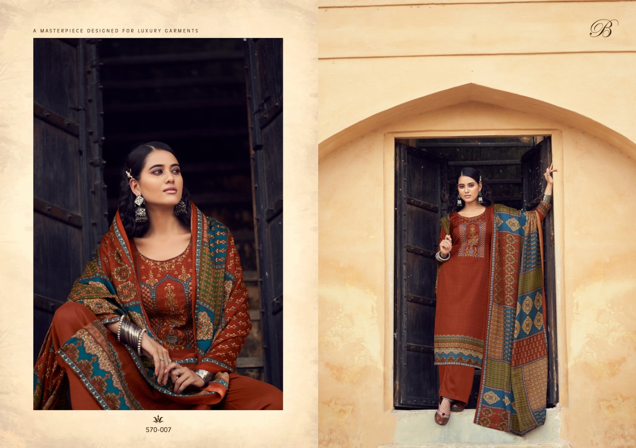 beliza desianer studio swara pashmina astonishing look digital print salwar suit catalog