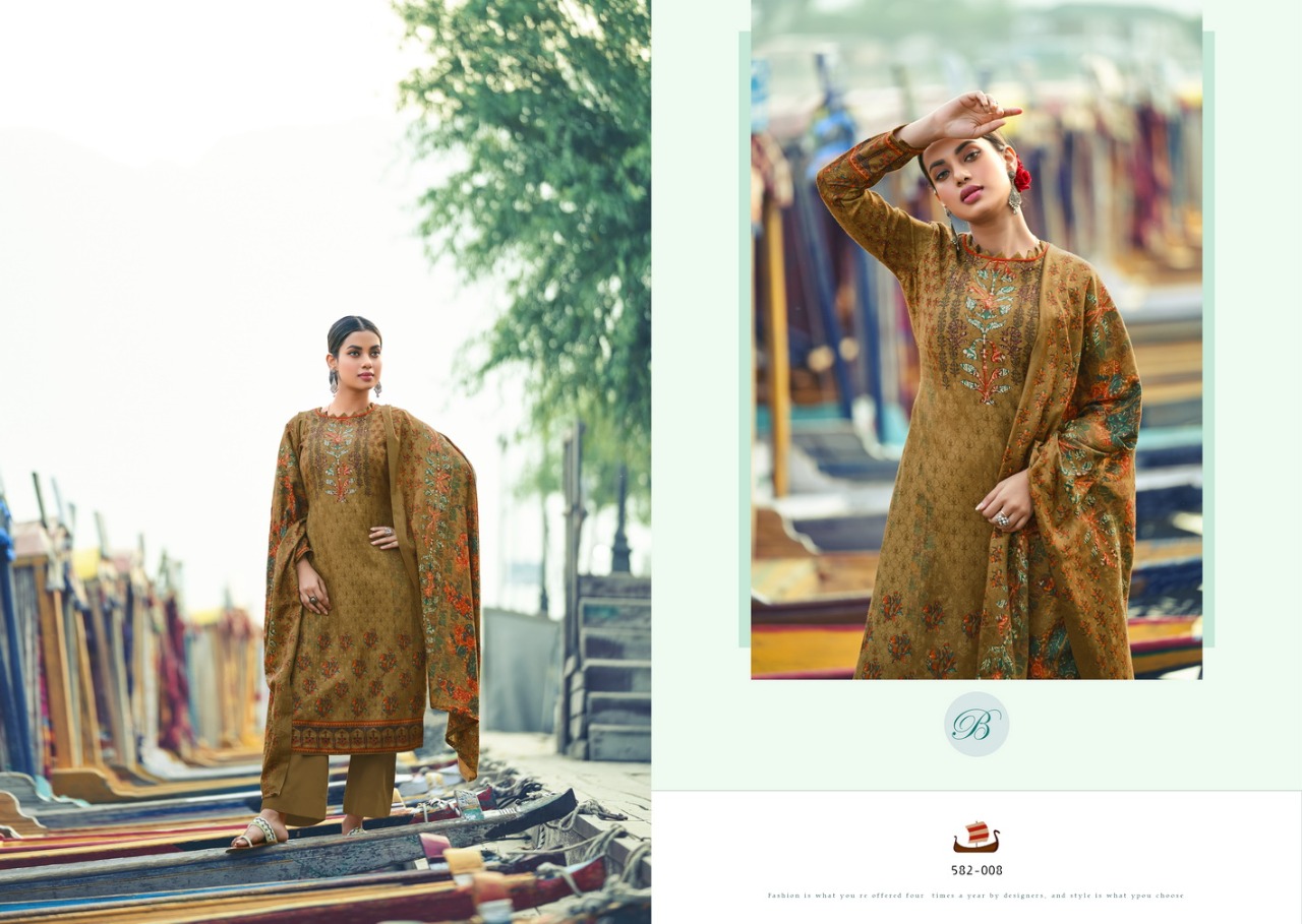 belliza designer studio aisha pashmina attractive colours salwar suit catalog