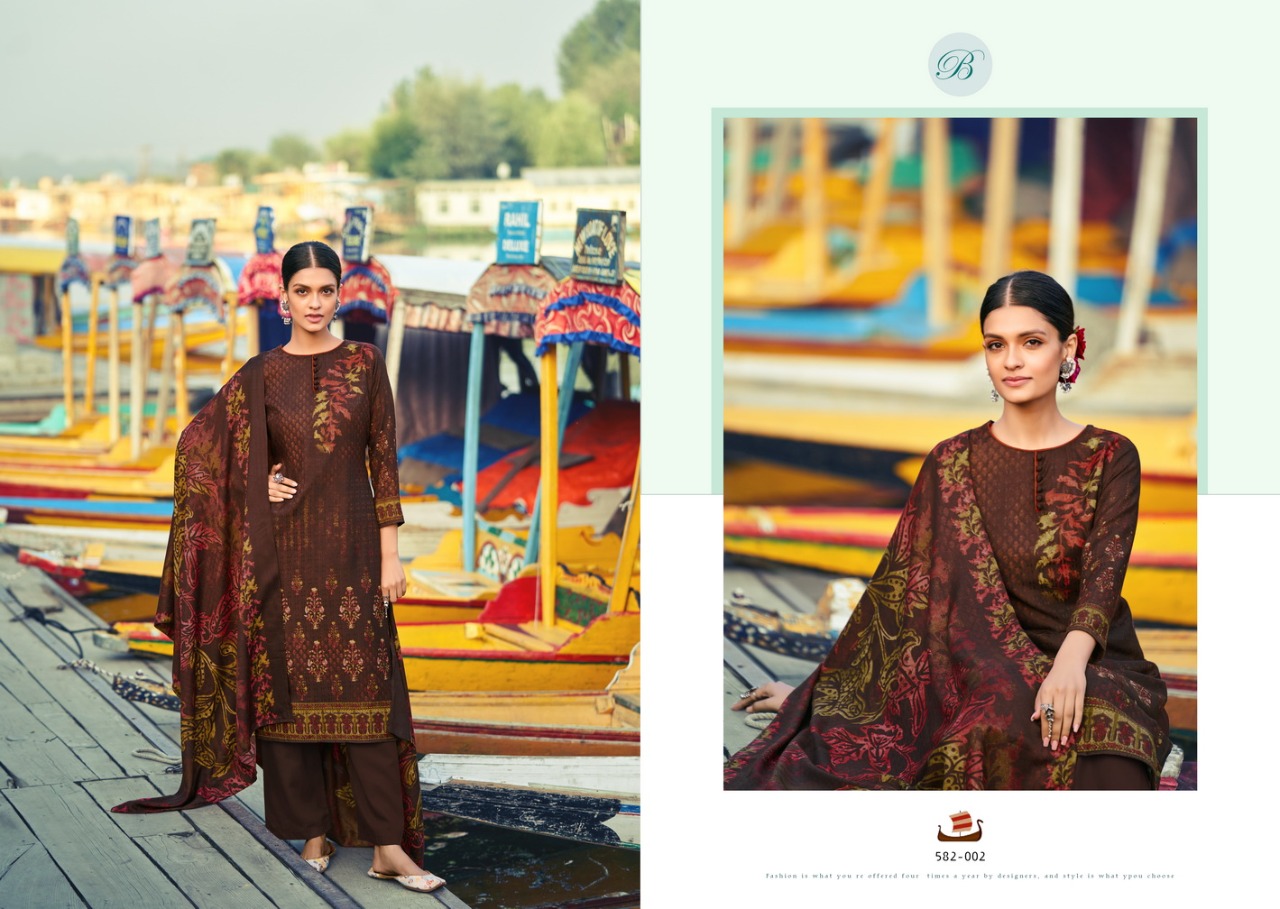 belliza designer studio aisha pashmina attractive colours salwar suit catalog