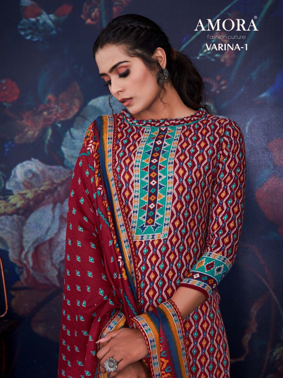 belliza designer studio amora varina 1 pure pashmina exclusive print salwar suit catalog