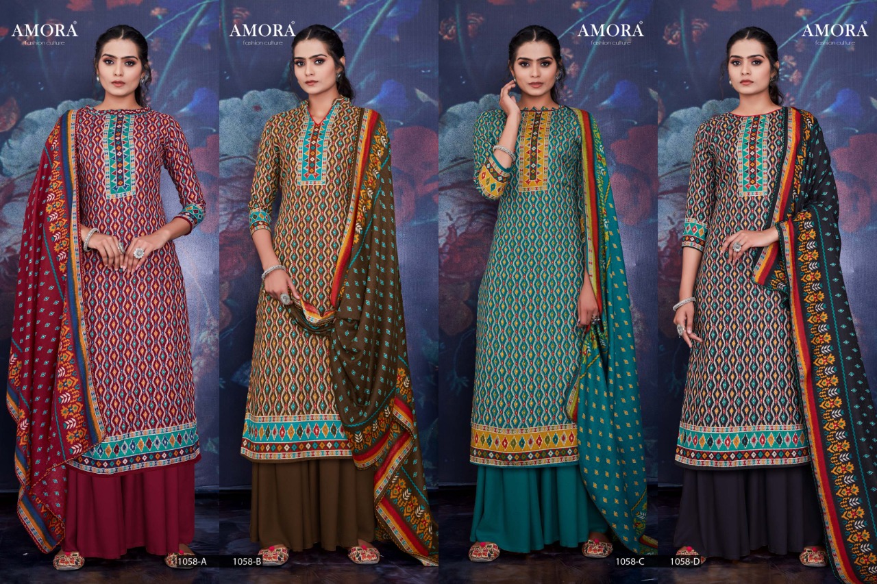 belliza designer studio amora varina 1 pure pashmina exclusive print salwar suit catalog