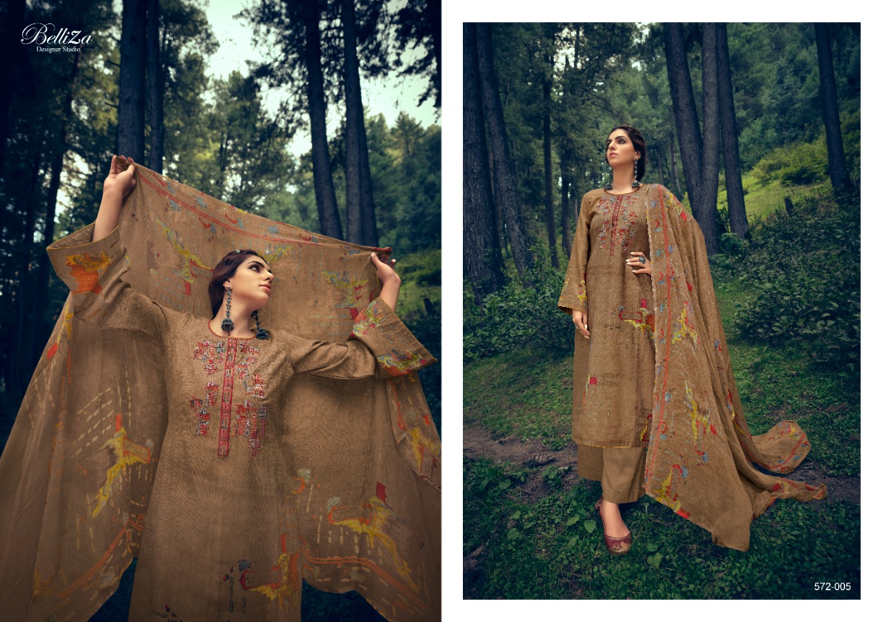 belliza designer studio aveera pashmina exclusive print salwar suit catalog