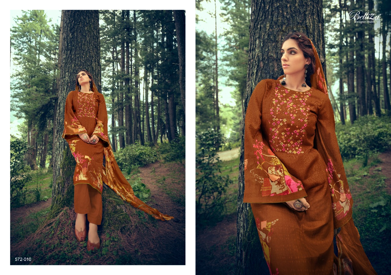 belliza designer studio aveera pashmina exclusive print salwar suit catalog