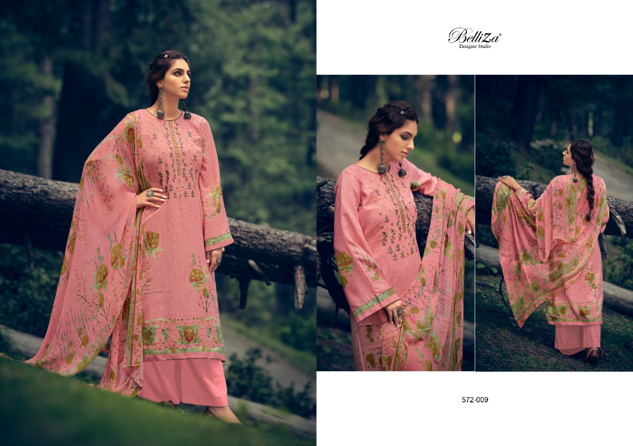 belliza designer studio aveera pashmina exclusive print salwar suit catalog