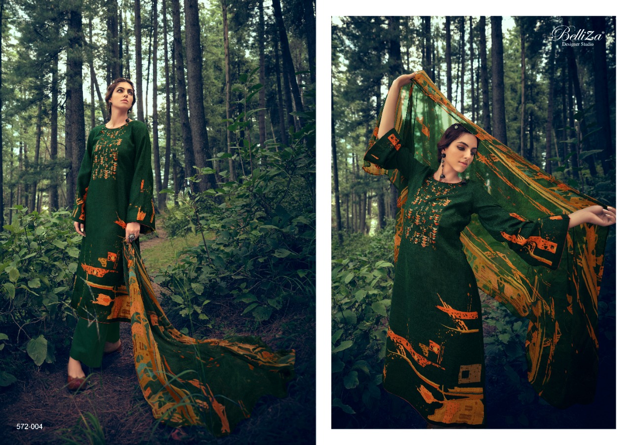 belliza designer studio aveera pashmina exclusive print salwar suit catalog