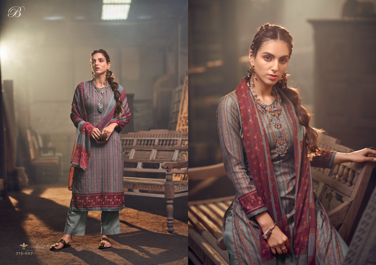 belliza designer studio felix pashmina decent look salwar suit catalog