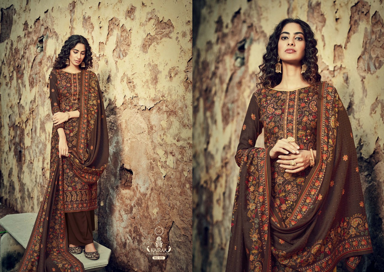 belliza designer studio Kairaa pure pashmina exclusive print salwar suit catalog