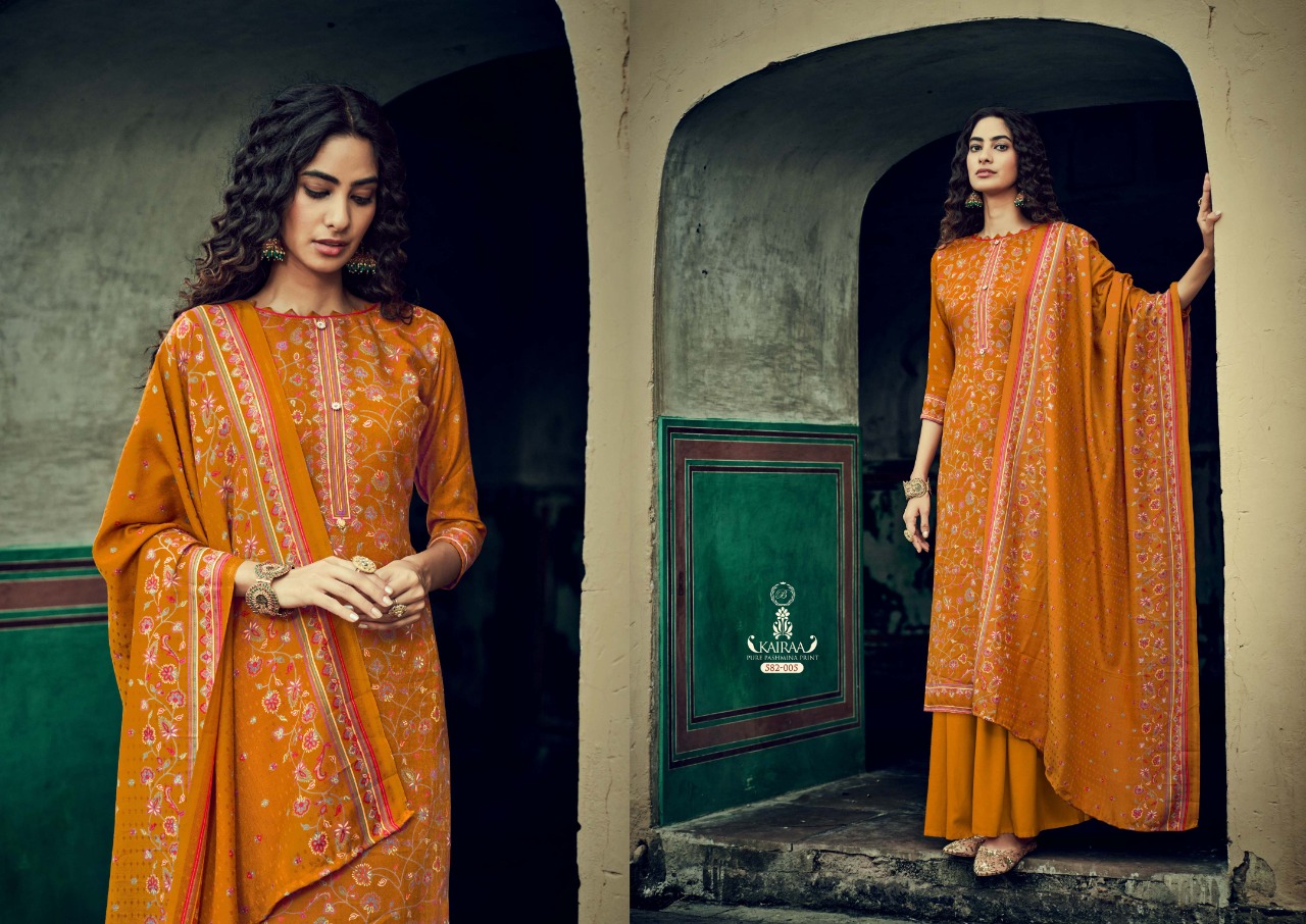 belliza designer studio Kairaa pure pashmina exclusive print salwar suit catalog