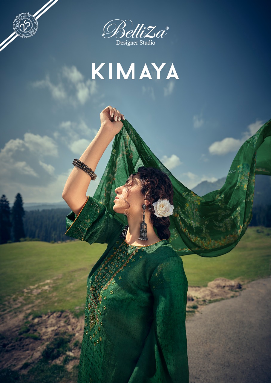 belliza designer studio kimaya pure pashmina exclusive print salwar suit catalog