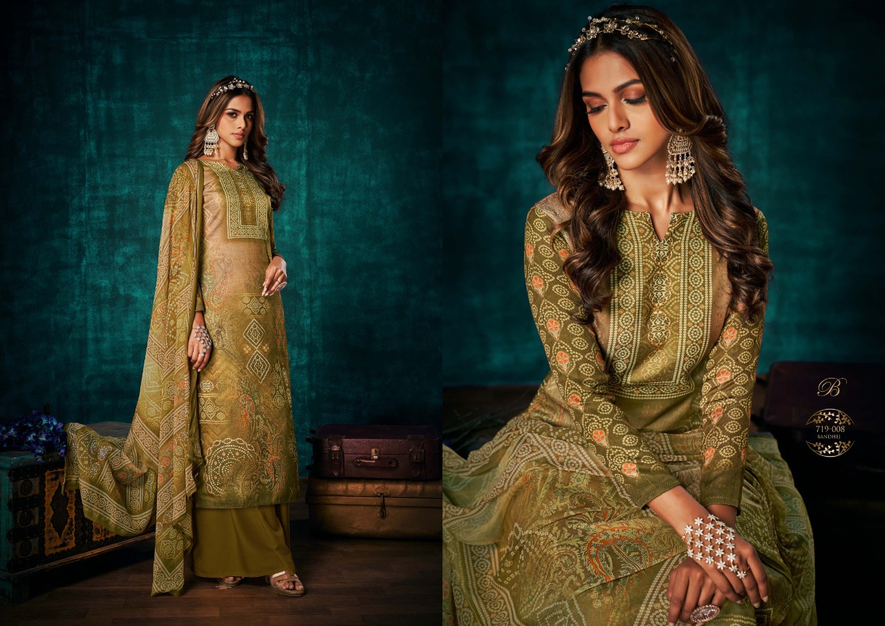 belliza designer studio royal bandhej pashmina exclusive print salwar suit catalog